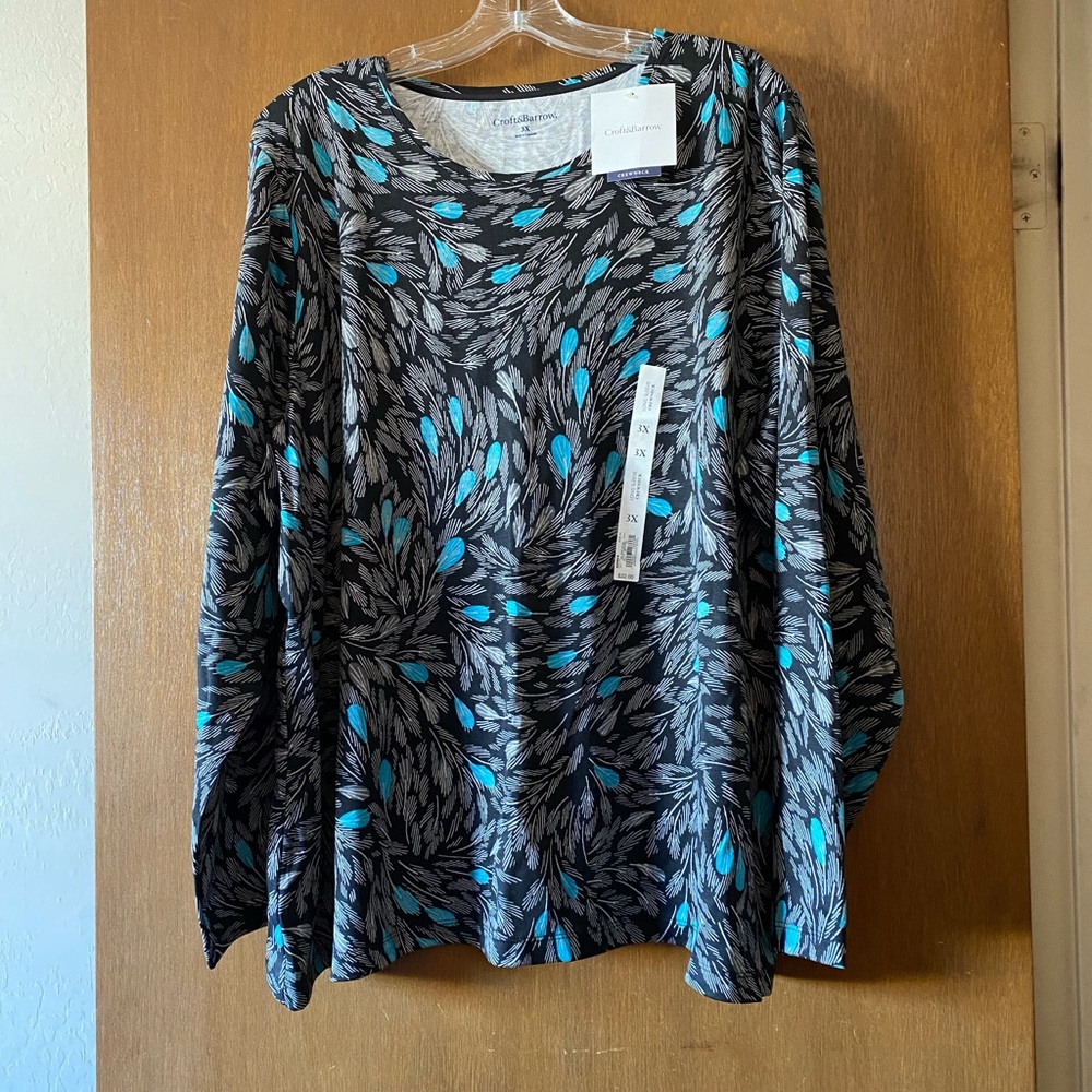 Croft and Barrow Plus Size Top 3X NWT